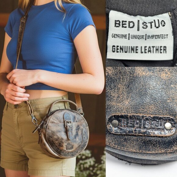 BED STU Arenfeld Distressed Shoulder Bag - Picture 2 of 15